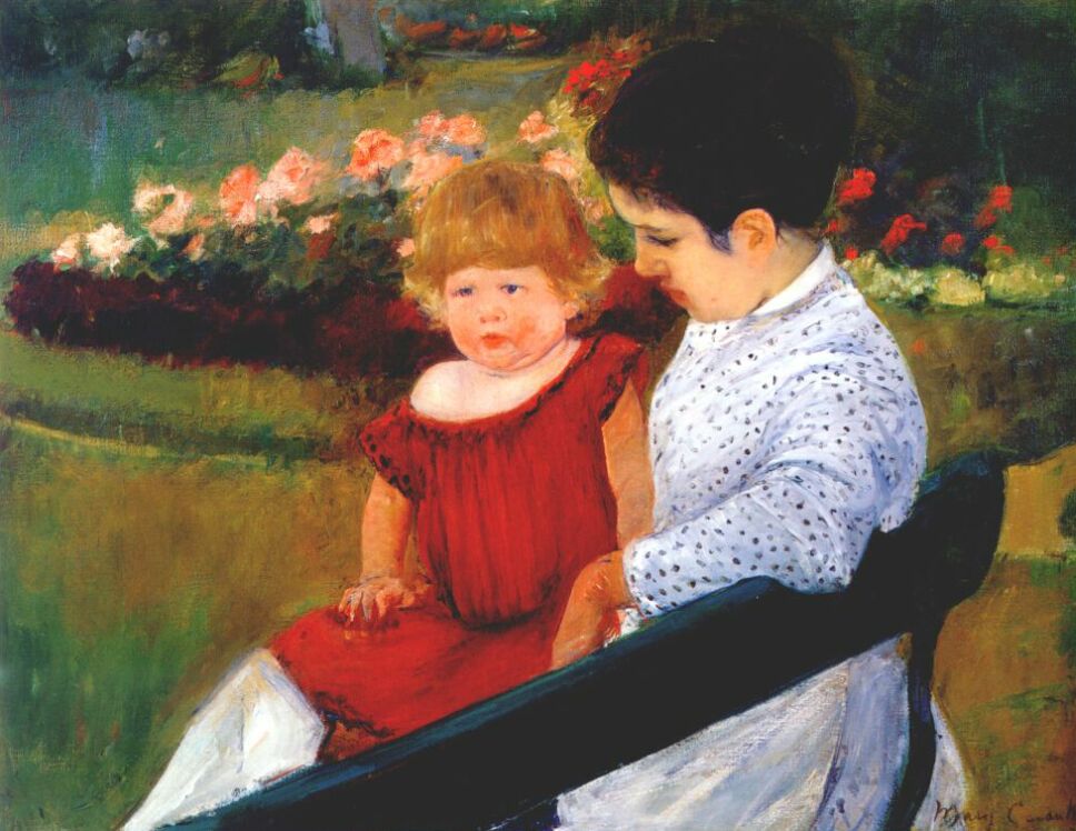 In the park - Mary Cassatt Painting on Canvas